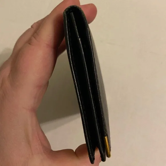 Dunhill Black Gold Trim Long Bifold Wallet - Picture 4 of 14